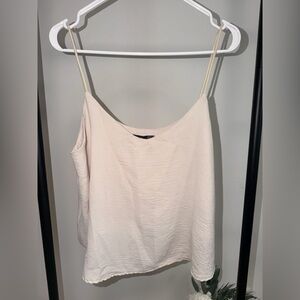 Boohoo Cream Minimalist Camisole Tank | Soft Girl Neutral Basic | Size S